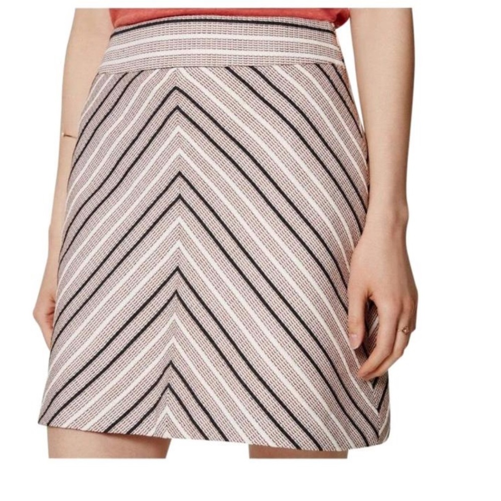 ANN TAYLOR LOFT Chevron Tweed Skirt | Size 0